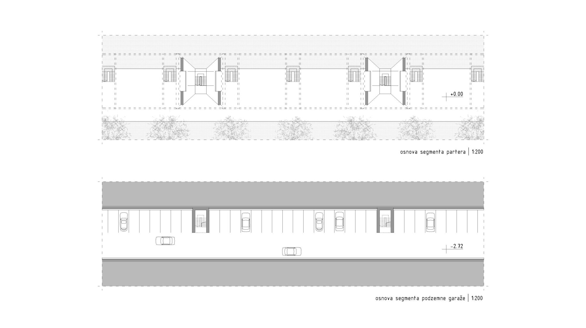 Ground Floor Plan of the Segment and Underground Garage