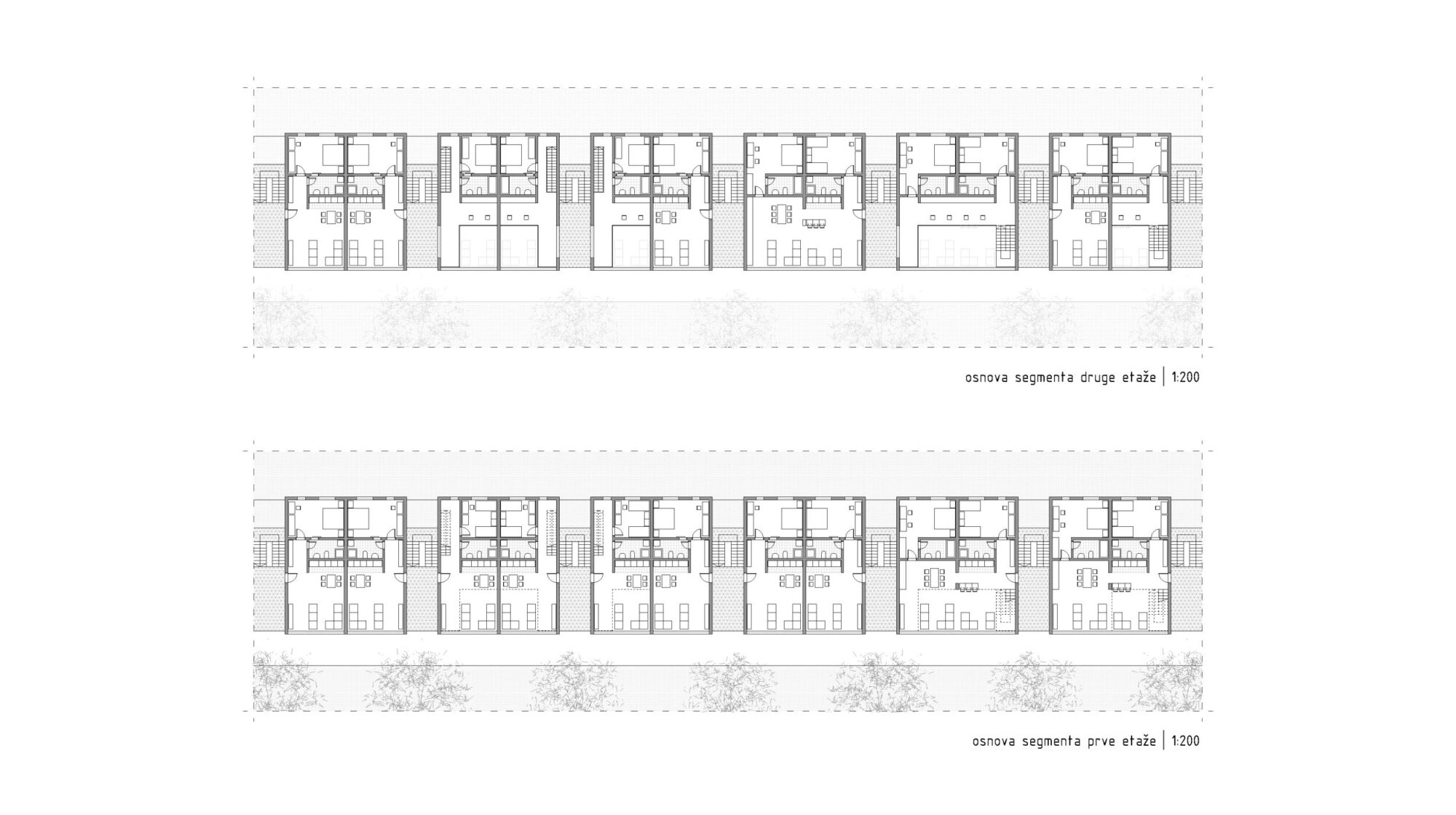 First Floor and Second Floor Plan of the Segment