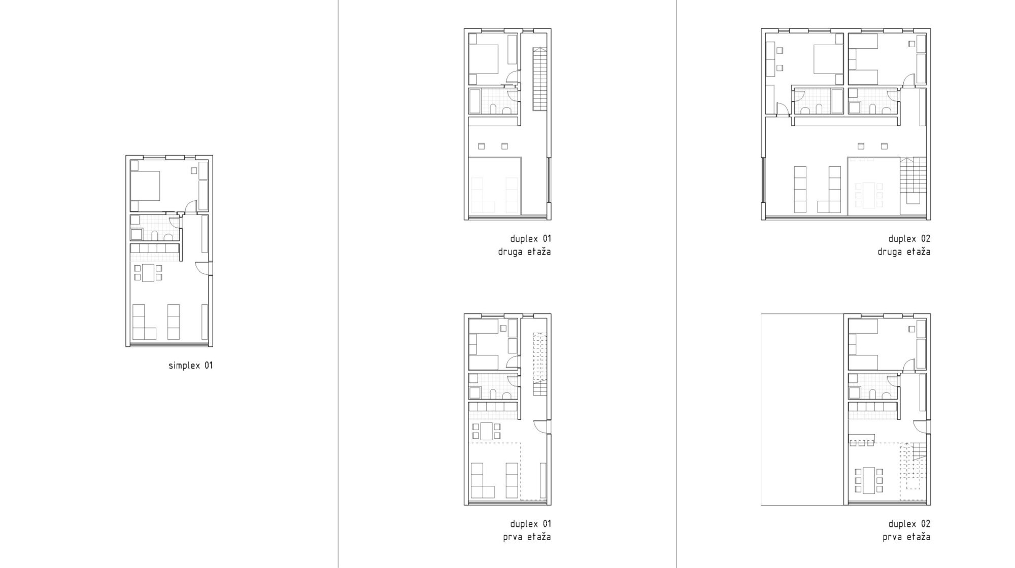 Floor Plans of the Residential Units