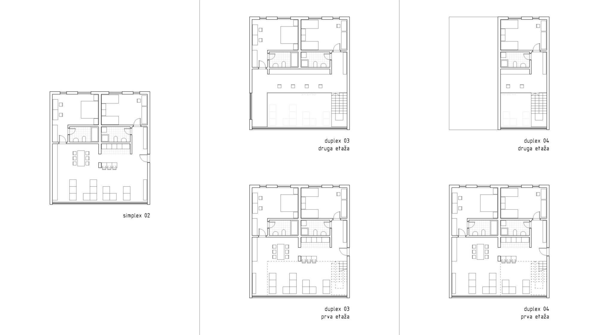 Floor Plans of the Residential Units